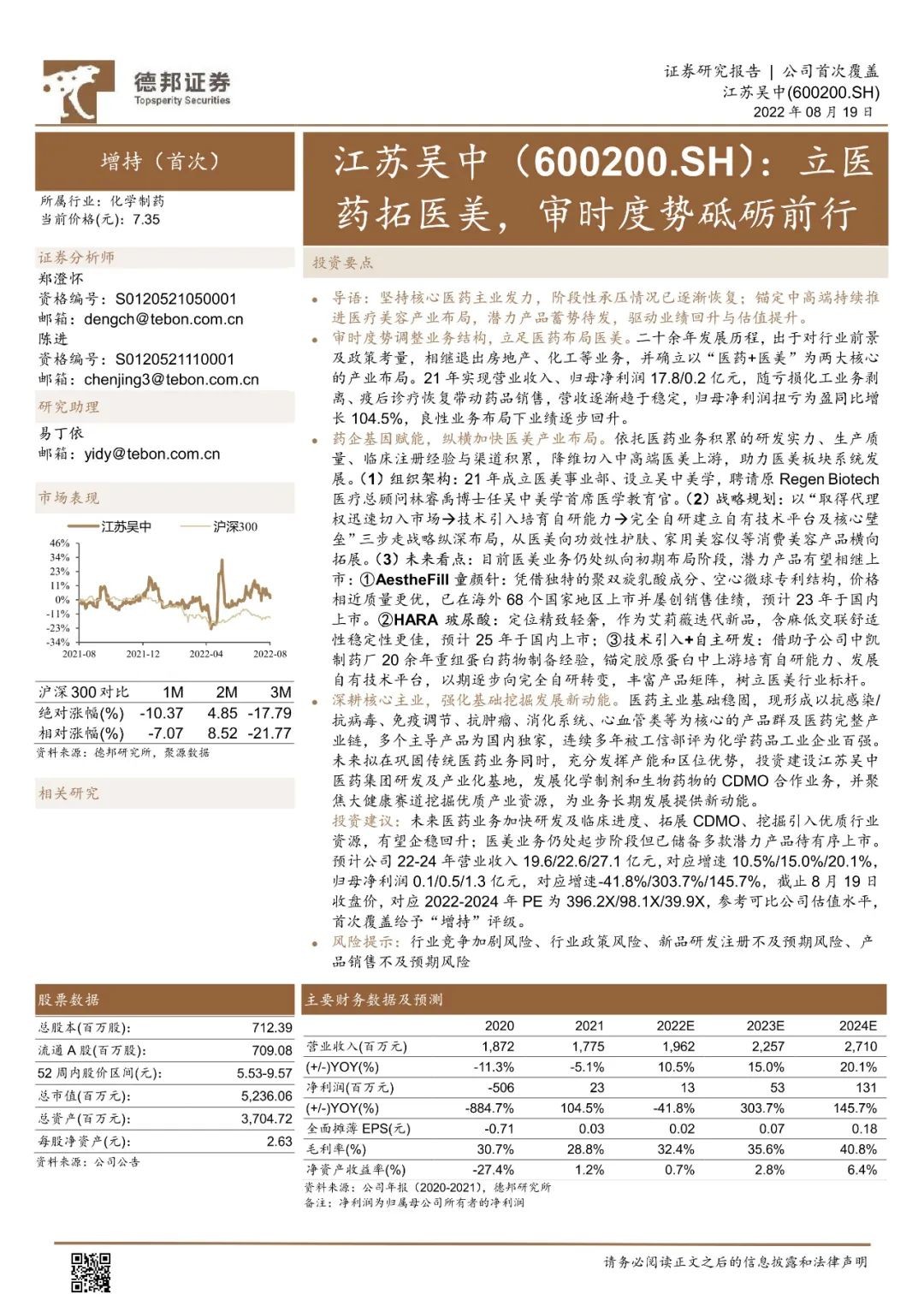 醫(yī)與美產業(yè)筆記 | 江蘇吳中：立醫(yī)藥拓醫(yī)美，審時度...