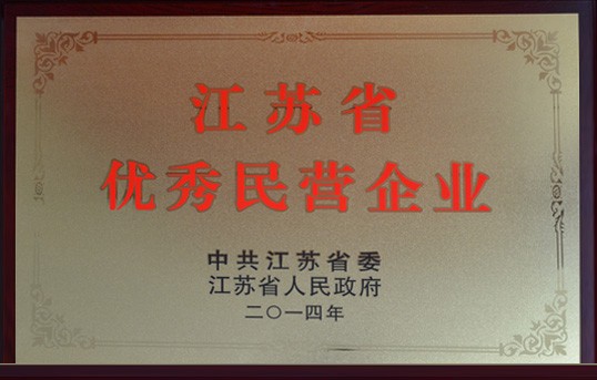 公司榮獲“江蘇省優(yōu)秀民營(yíng)企業(yè)百?gòu)?qiáng)”稱號(hào)